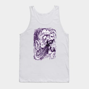 Purple Zombie Head Tank Top